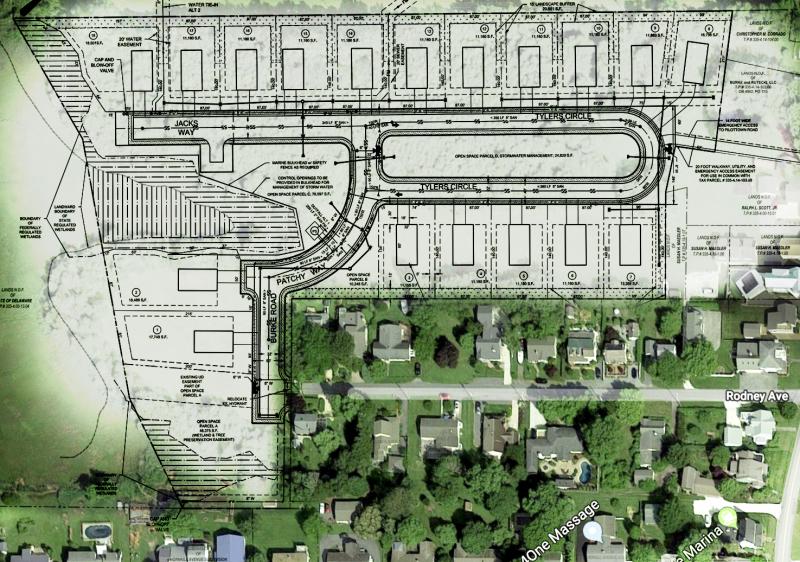 The proposed Fisher’s Cove subdivision would use Rodney Avenue as access. CHRISTOPHER FOSTER ARTWORK